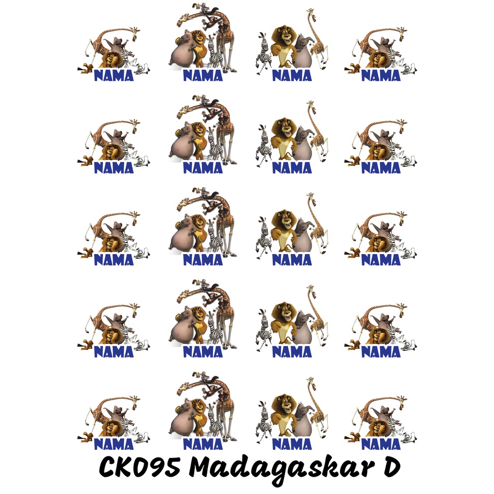 

Sticker Nama Cutting Label Waterproof Tahan Air Madagaskar D (CK095)