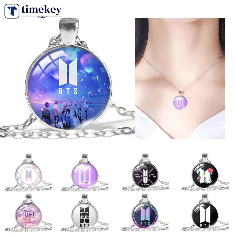 Timekey Kalung Rantai Alloy Liontin KPOP Bangtan Boys BTS Untuk Pria / Wanita E3J4