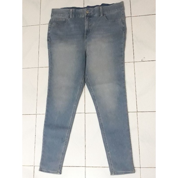 Preloved Like New Skinny Jeans Anko Size 18 Light Blue Big Size Jeans