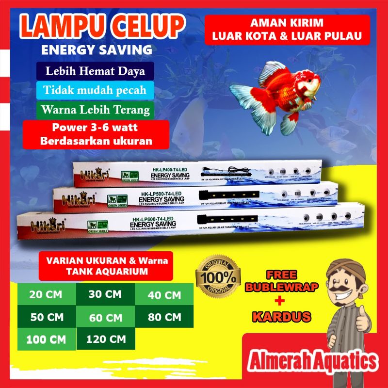 lampu celup aquarium 20 - 100 cm
