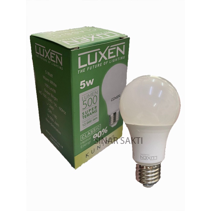 Luxen Lampu Led Bulb 5w Classic Lampu Bohlam 5 Watt 5Watt 5 W