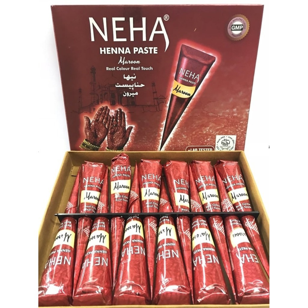 [LUSINAN] Neha Henna Hena Paste Tato / Tatoo Bridal Pengantin Model India Cone