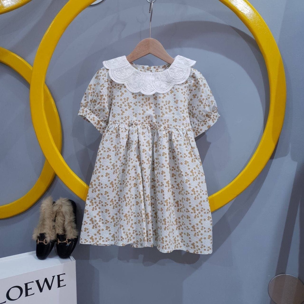 Promo !! dress anak perempuan import / dress mozaik renda irena import uk 2-5th