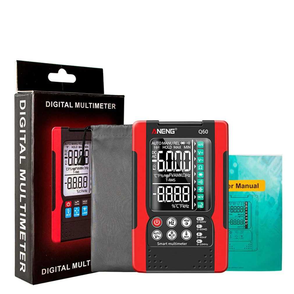 Multimeter Digital Smart Multimeter 6000 Count True RMS Pengukur Arus Listrik Multi Meter LCD Desain Portable