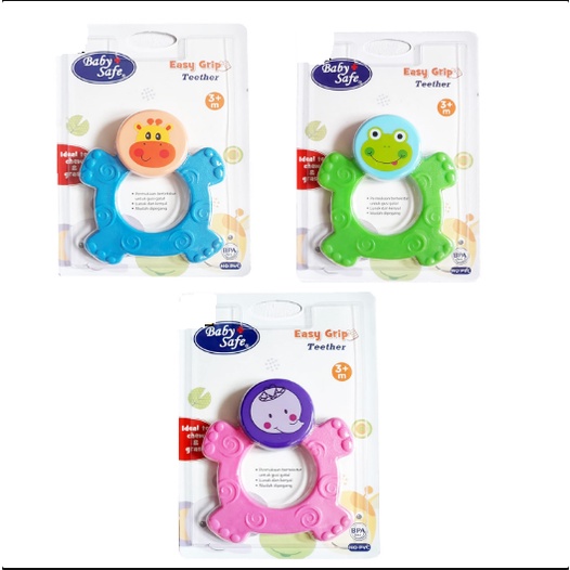 Baby Safe Easy Grip Teether Gigitan Bayi Ergonimis TT003