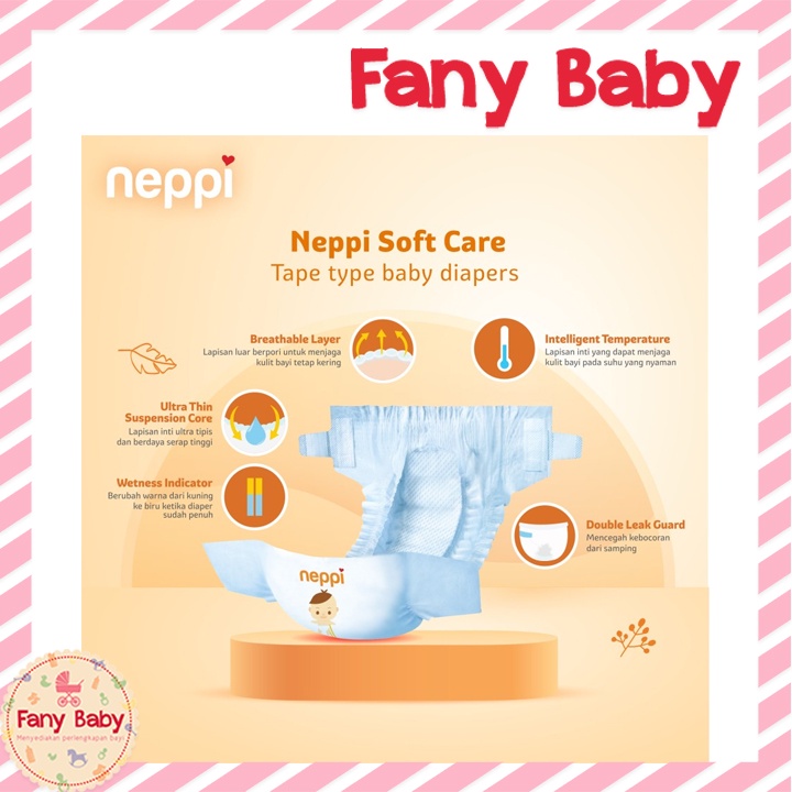 NEPPI BABY DIAPERS SOFT CARE TAPE S50