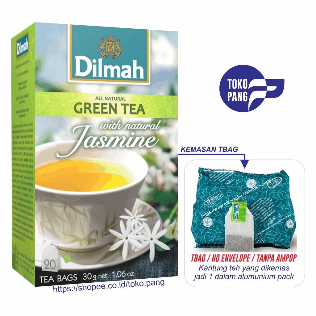Jual Dilmah Green Tea with Jasmine 20 Bags Indonesia