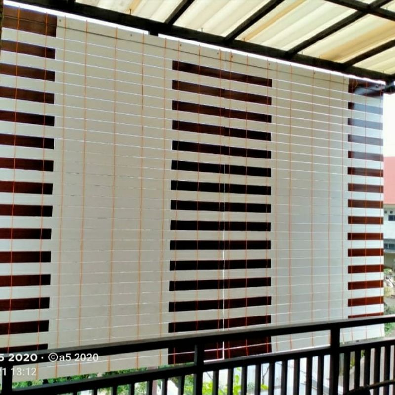 Tirai outdoor indoor murah bahan dari kayu ramin,pvc,fiber UK 2x2m