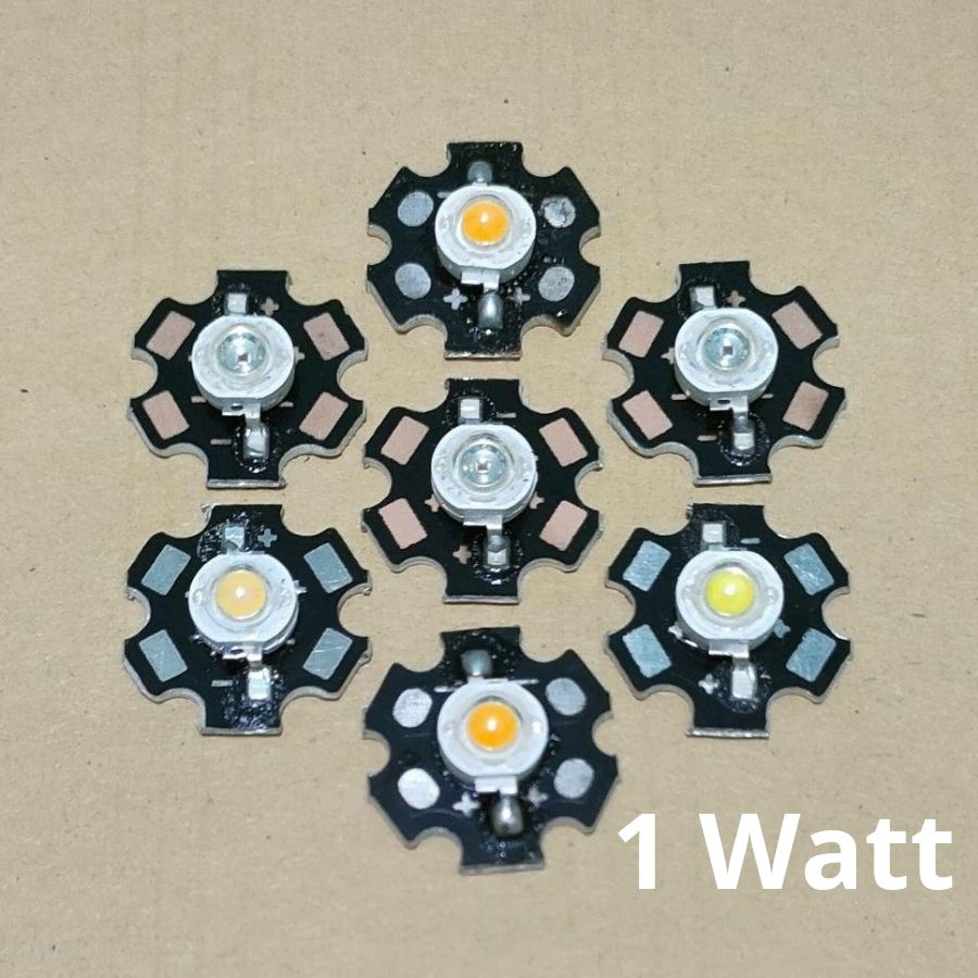 Lampu LED HPL 1 Watt 1W + Heatsink Pendingin Warna Hijau, Putih, Merah, Biru Warm White, Kuning Bisa Untuk Layangan