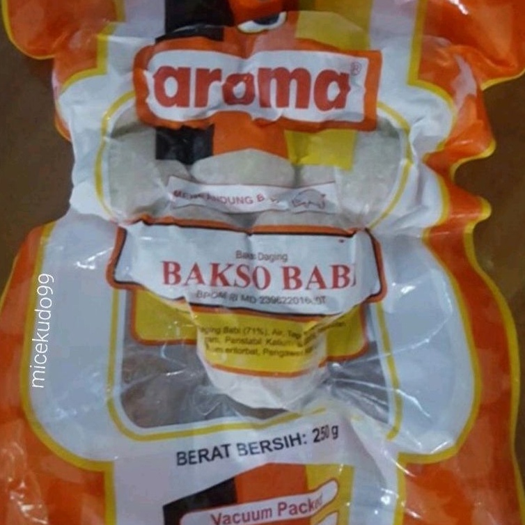 

AROMA BAKSO BABI 250GR PORK MEATBALL BASO DAGING BABI