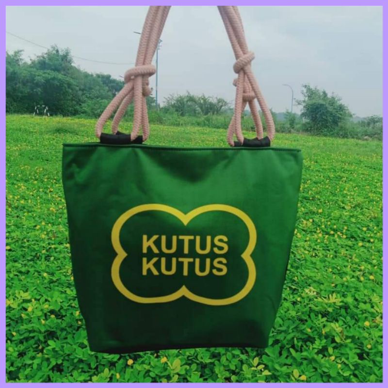 Tas Tote kutus kutus / totebag tali sumbu sovenir by zellshop