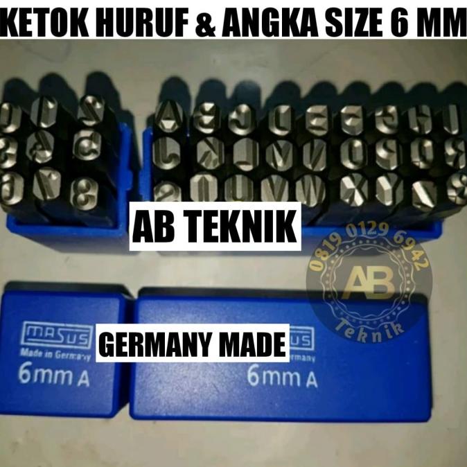 

(Ab)Masus Alat Ketok Huruf Ketok Angka 6 Mm Stump Punch Set Letter