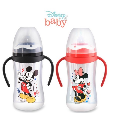 Botol Susu WIDE NECK - 125 ml &amp; 250 ml LUSTY BUNNY MILK BOTTLE HANDLE  Tipe Wideneck mickey minni