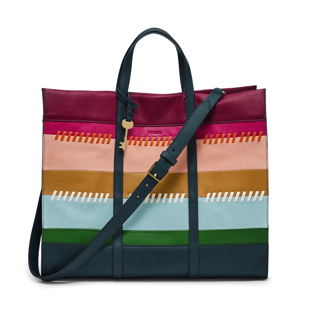 TAS FOSSIL CARMEN TOTE PATCHWORK MULTI NAVY ZB1487186