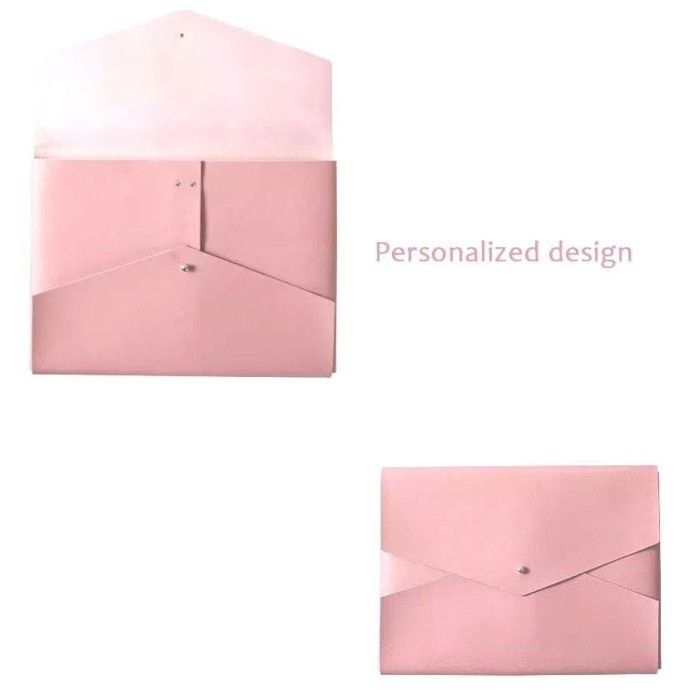 Tas Laptop Softcase Macbook Sleeve Envelope PU Leather 13 inch pink