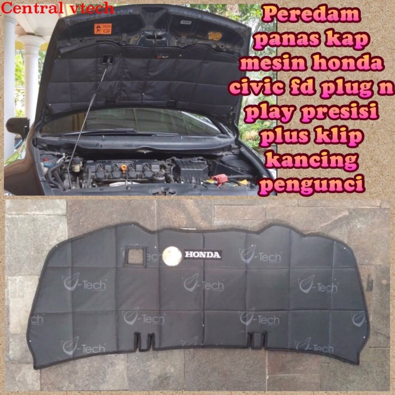 Peredam kap mesin honda civic fd