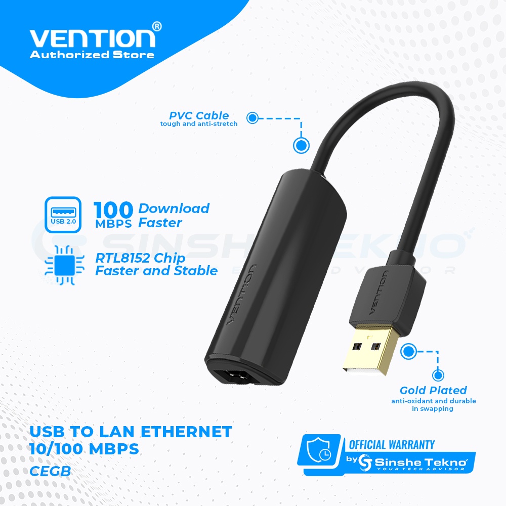 Vention USB to LAN Rj45 Ethernet Adapter High Speed For Mac Windows