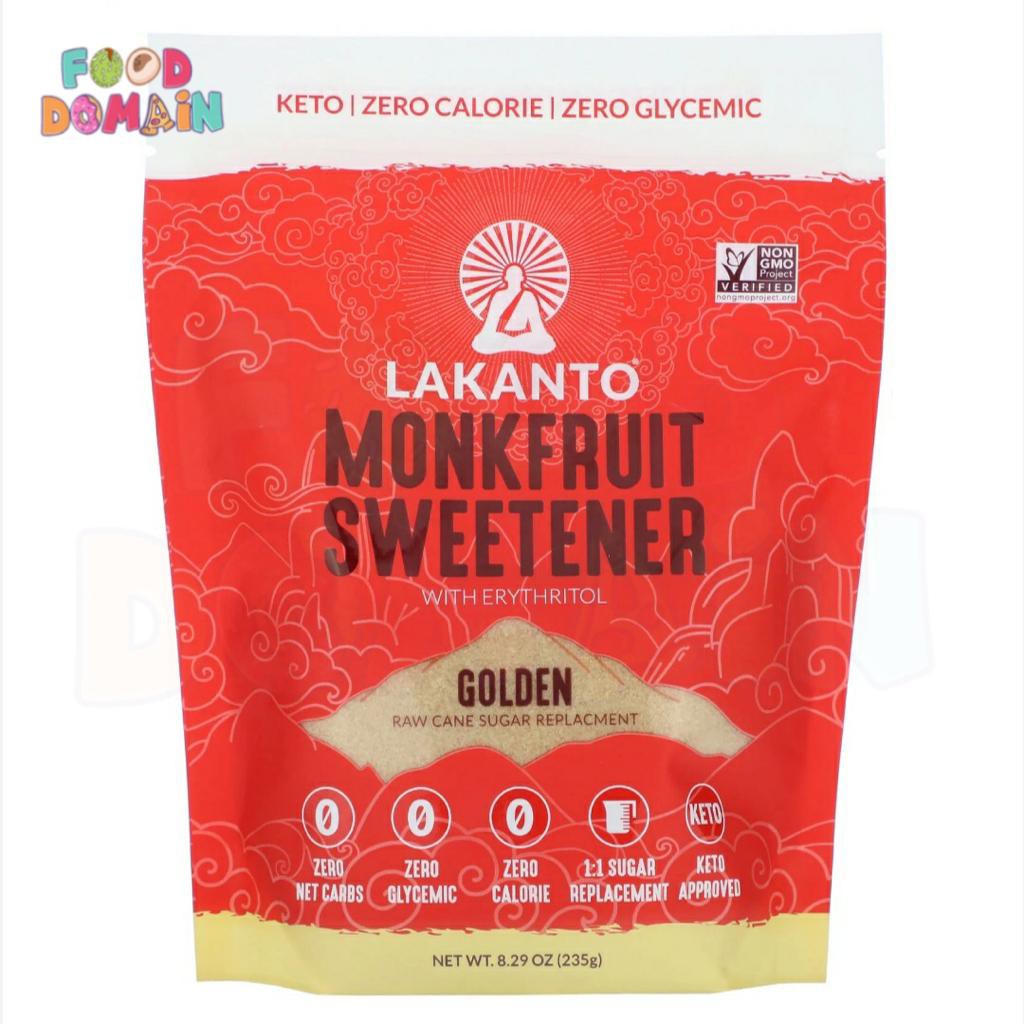 

Lakanto Monkfruit Sweetener with Erythritol Golden Raw Cane Sugar 235g