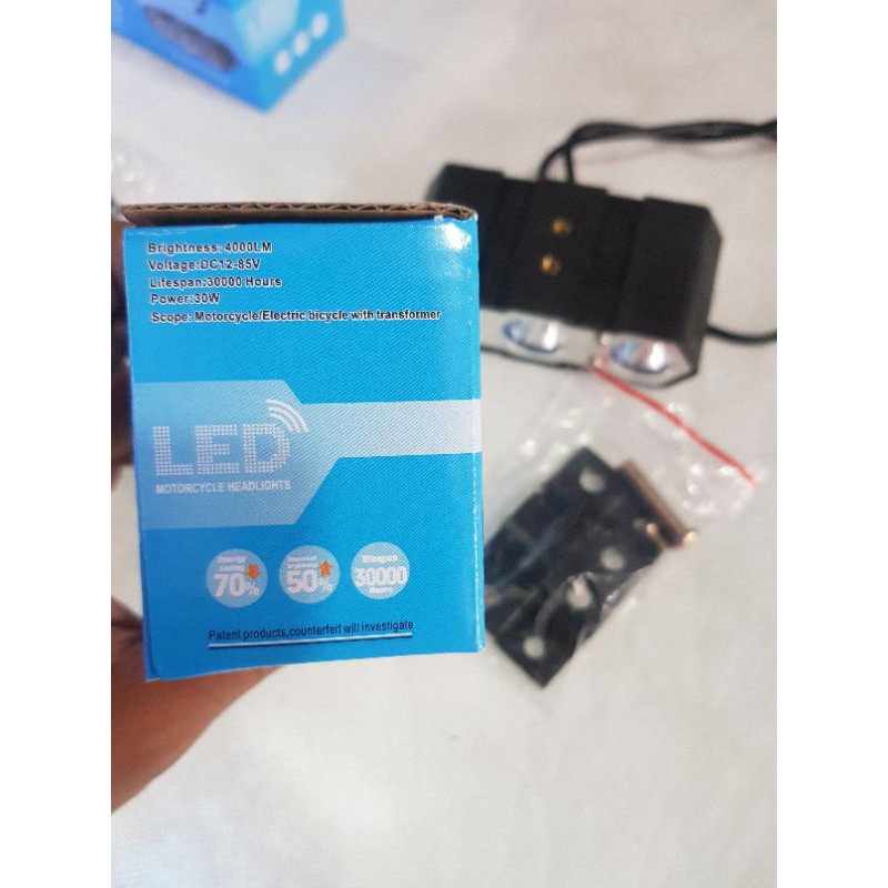 lampu tembak sorot LED Cree OWL mini 3 mata ultrafire untuk semua motor