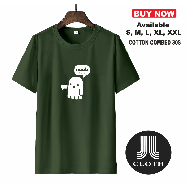 T SHIRT BAJU KAOS DISTRO NOOB EMOTE JAPAN COTTON COMBED 30S