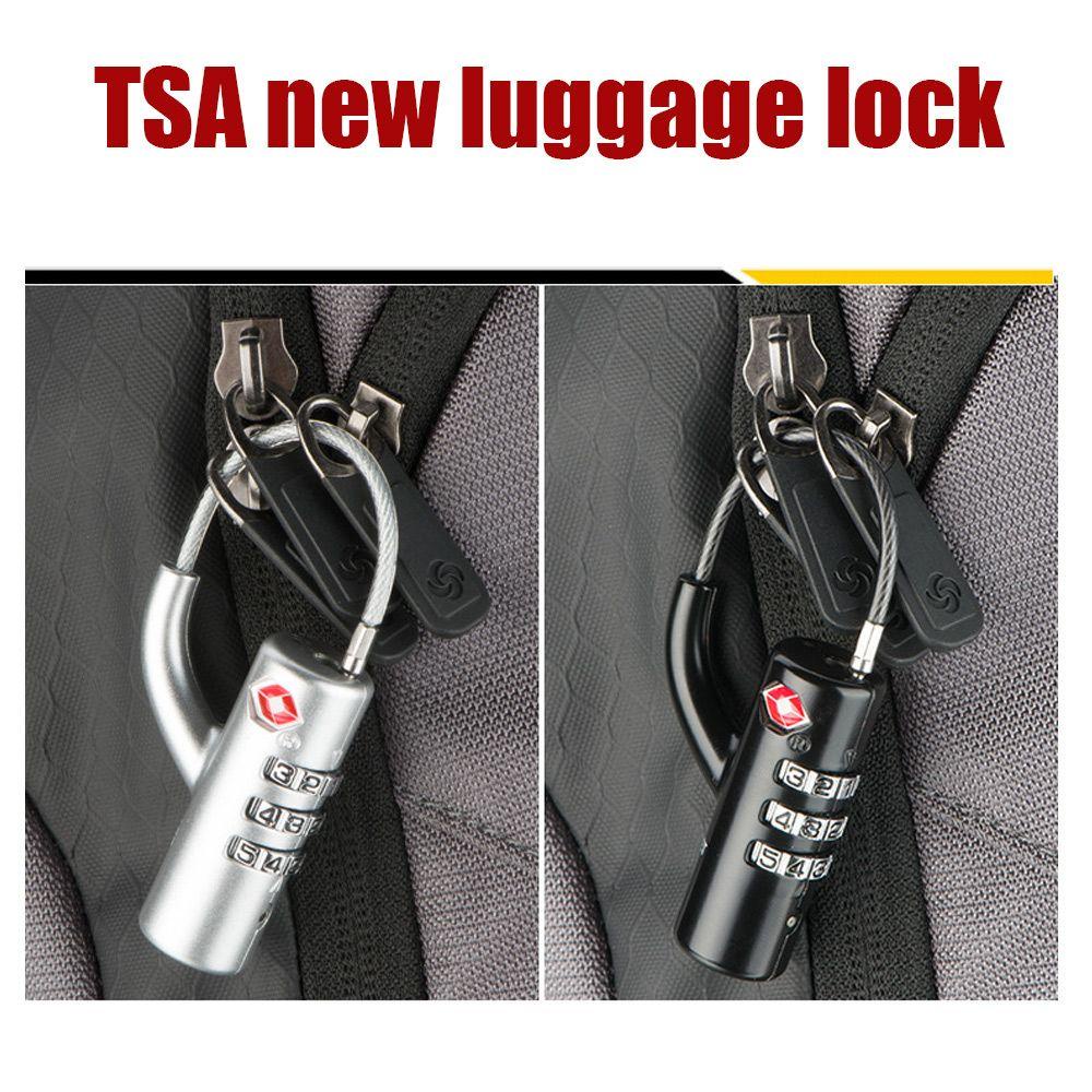 Suyo TSA Customs Lock Waterproof Portable Cable Luggage Lock Kunci Kombinasi