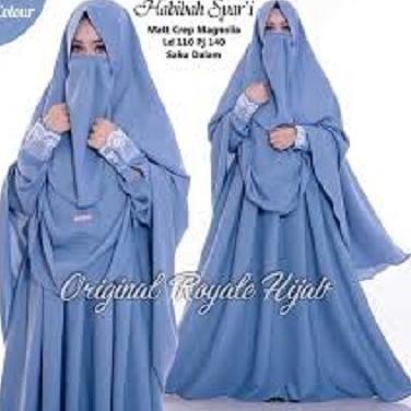 [KODE 1266] HABIBAH SYAR'I Baju Syari Wanita Terbaru Baju Syari Cadar Baju Gamis Muslimah Polos Gami