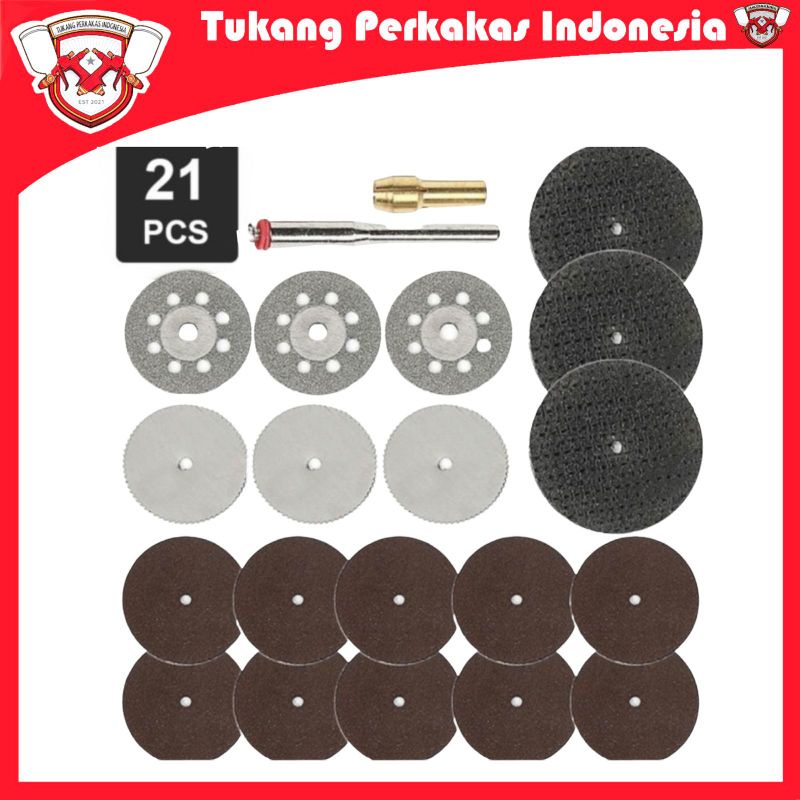 AKSESORIS MINI GRINDER GRAFIR 21PCS MATA TUNER BOR POTONG