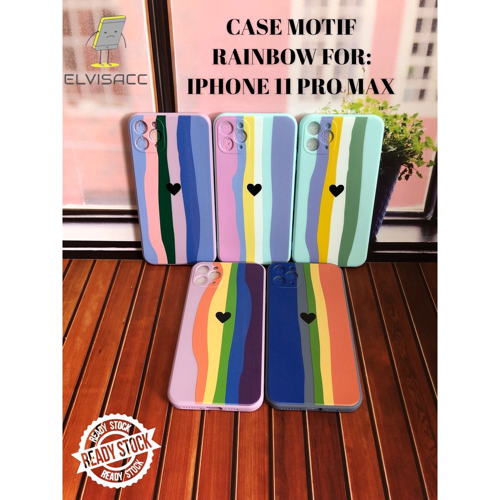 CASE MOTIF IPHONE 11 PRO MAX SOFT CASE MOTIF RAINBOW FOR IPHONE 11 PROMAX