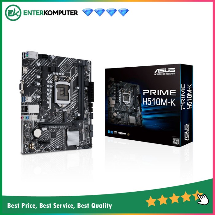 Asus PRIME H510M-K (LGA1200, H510, DDR4, USB3.2, SATA3)