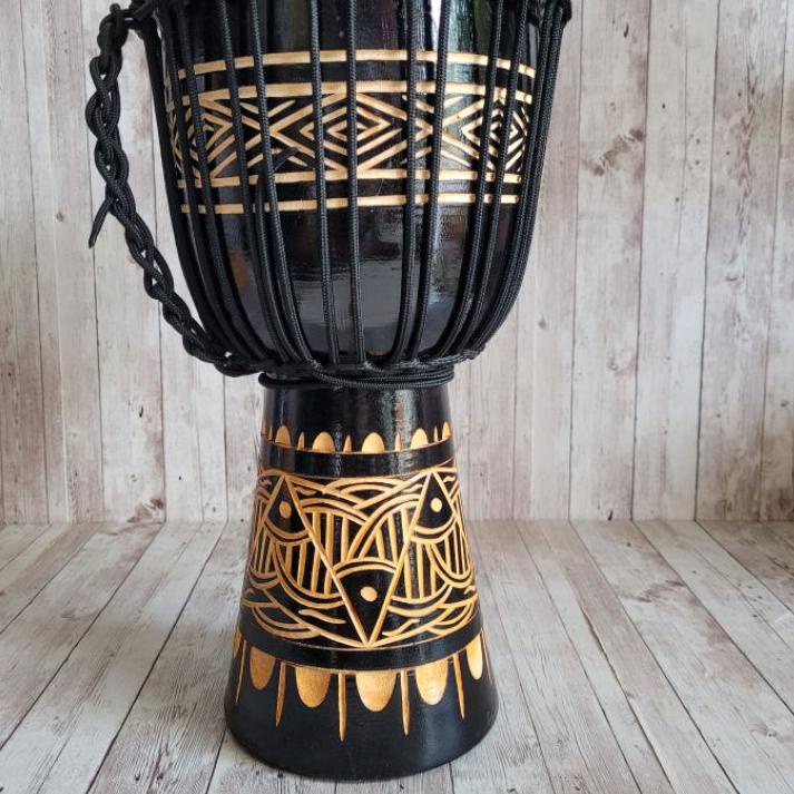 Serbuuuu.. Kendang Gendang Jimbe Darbuka Pakai Mika 8 Inch Ukir Super Black Berkualitas