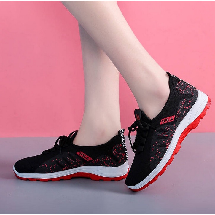 ENNWEN SH70 Sepatu Wanita Black Running Import Sports Women Senakers Shoes-8