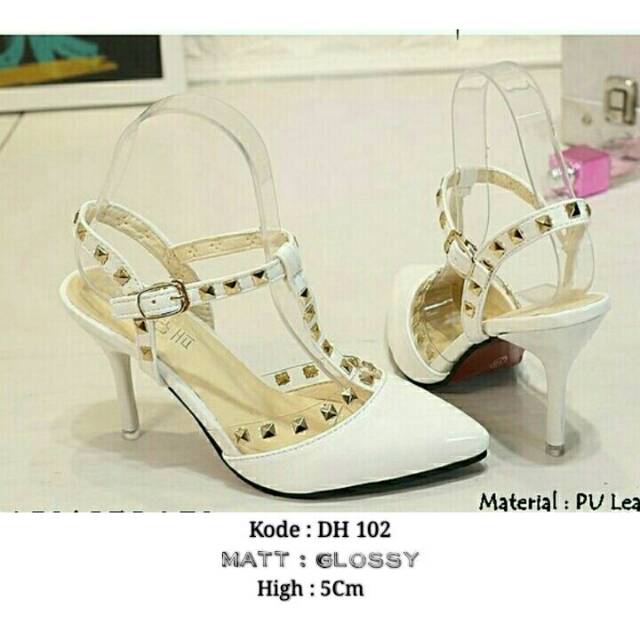 white valentino heels