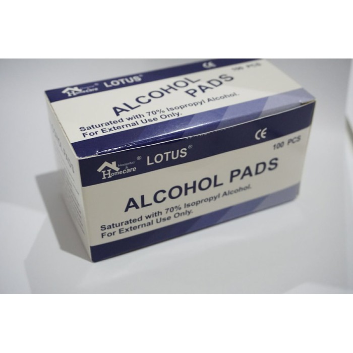 Alkohol Swab Tissue Basah Pad Tisu Alcohol Swab Tissue Swab Lotus Isi 100 Pc