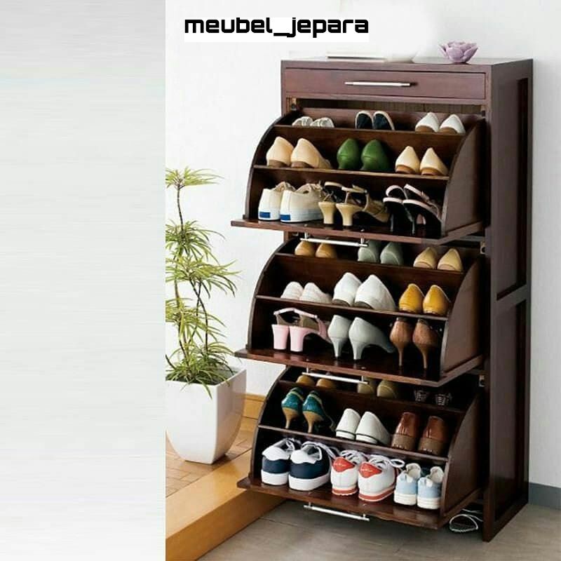 ALMARI RAK SEPATU KAYU JATI TUA/FURNITURE JEPARA
