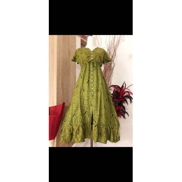 dress Moza rayon kancing