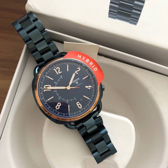 Jam Tangan wanita Fossil Q Hybrid Navy