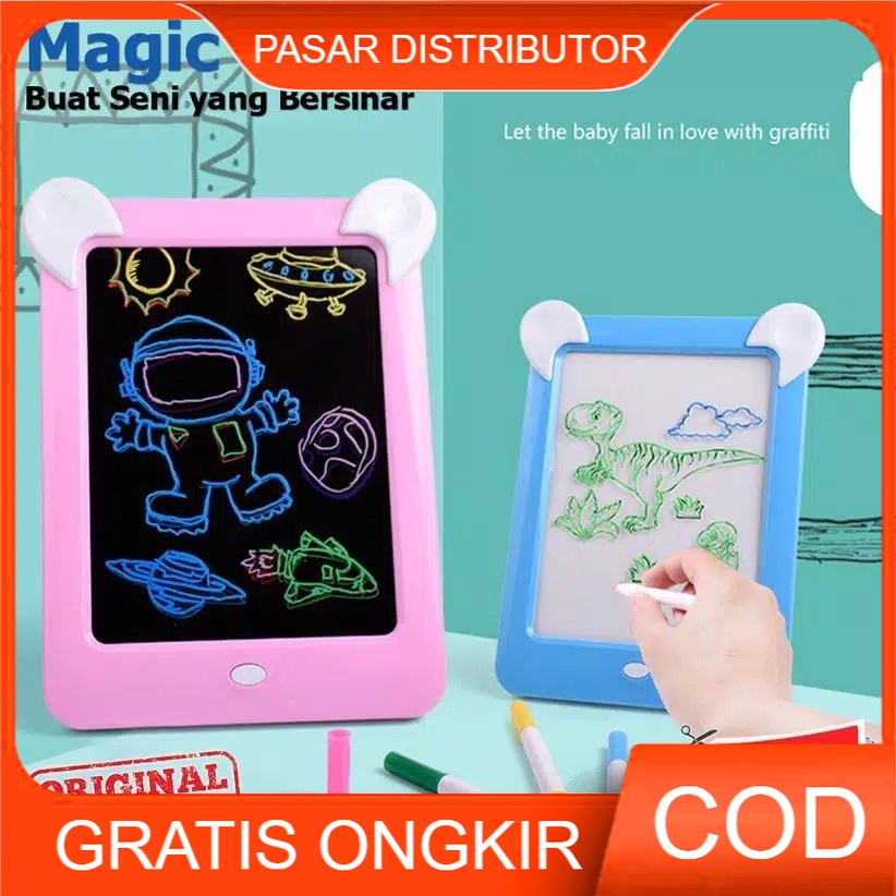 Magic Board Drawing LED 85127 - Papan Gambar Ajaib Edukasi Mainan Anak