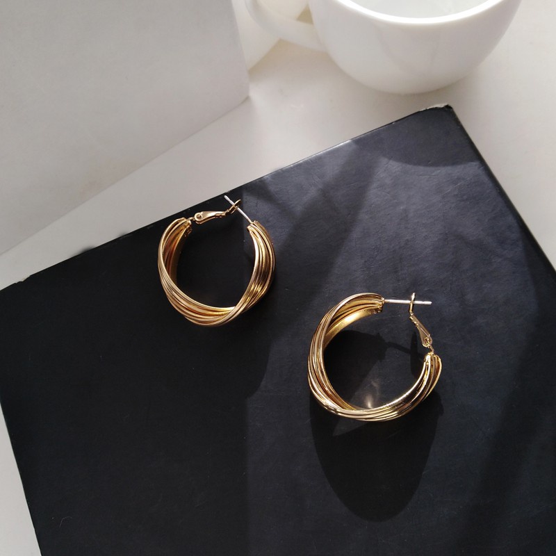 Anting 925 Silver Needle Gaya Korea Untuk Wanita