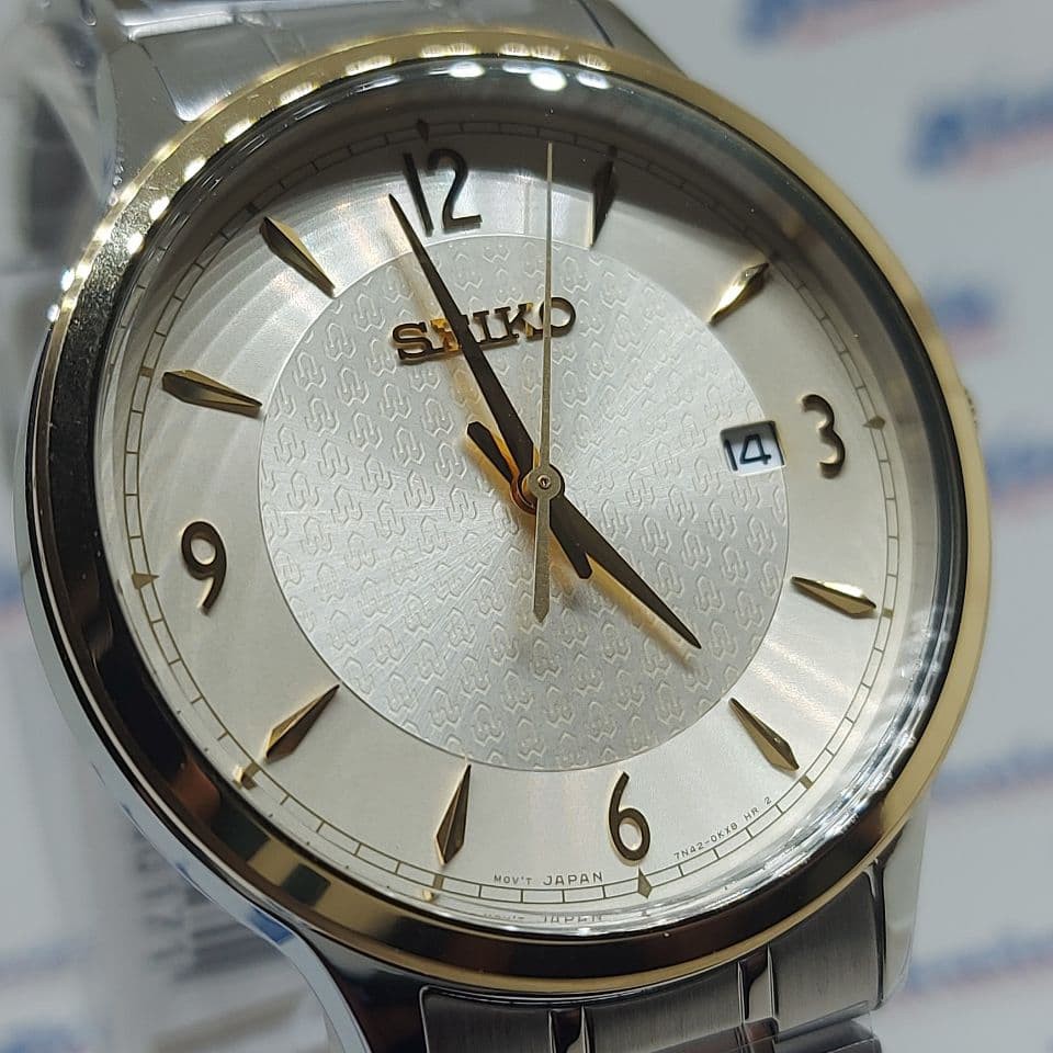 Seiko Quartz SGEH92P1 Gold Dial - Jam Tangan Pria SGEH92