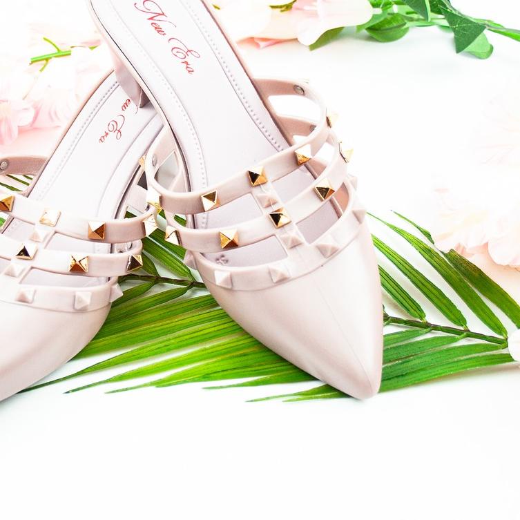 ➩ Sepatu Jelly Wedges Studed Tinggi 3 cm lb13003 new era ✻