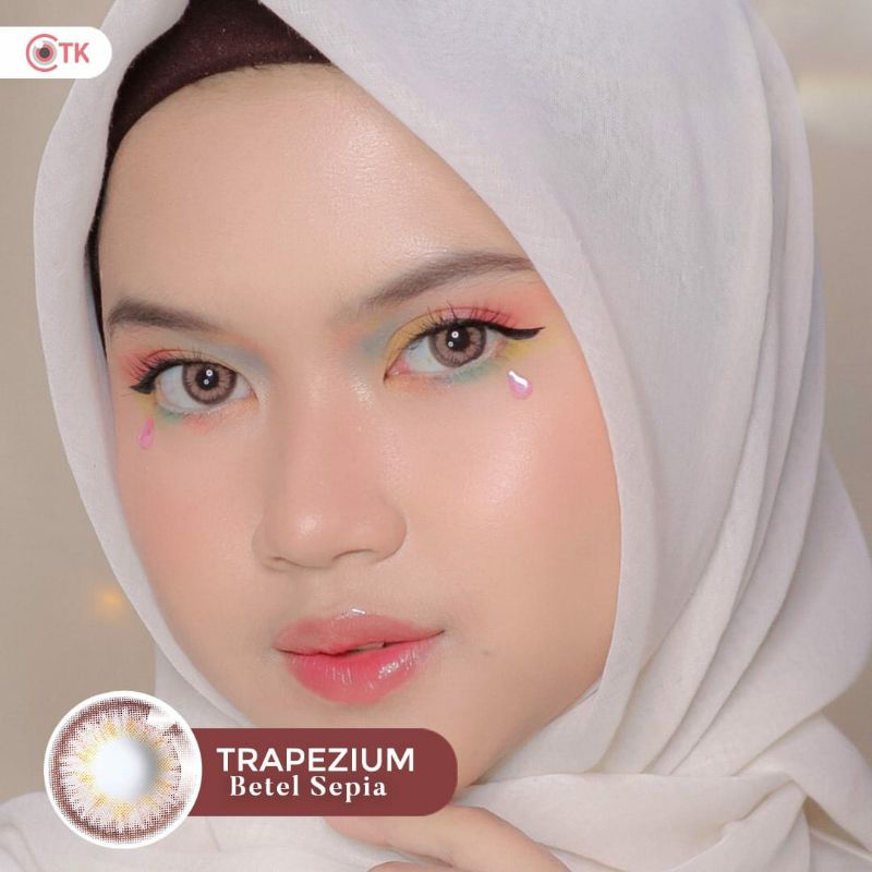 Softlens TRAPEZIUM 14.5 MM BETEL SEPIA MINUS -0.50 S.D -6.00 by CTK