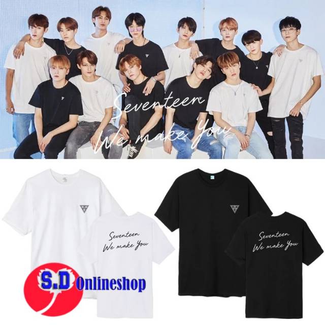 Kaos kpop seventeen we make you 13 varian warna HOSHI JOSHUA MINGYU DK DINO