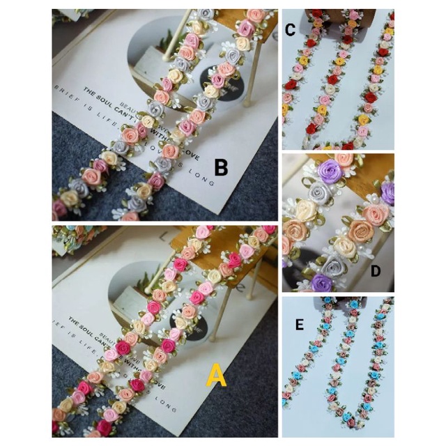 RENDA BORDIR YARD 90 CM BUNGA 3D IMPORT PREMIUM