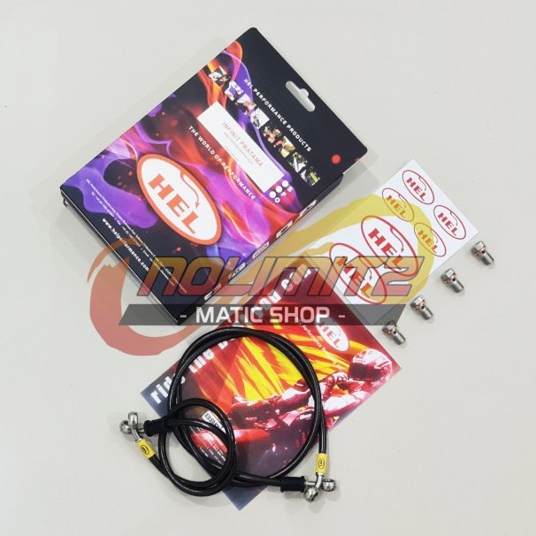 Selang Rem Brake Line Racing HEL Infinit Carbon Non ABS R15 GSX 150 MT25 R25 Z250 CBR Ninja 250