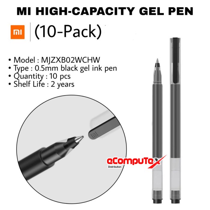 

Gel Pen Xiomi 10 Pcs Mi High Capacity Pen Xiomi Pulpen Resmi