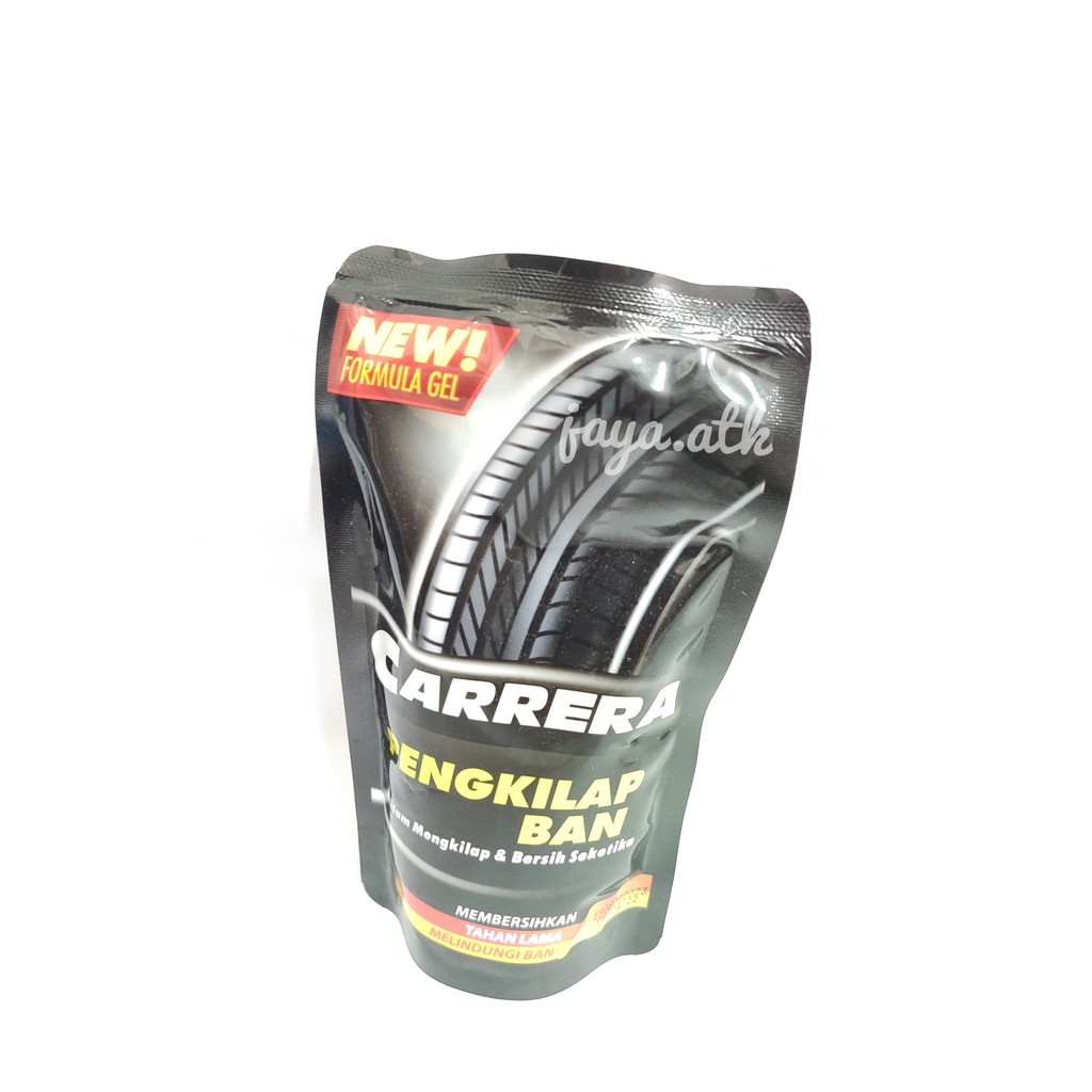 GEL PENGKILAP BAN SEMIR POLES BAN MOBIL MOTOR CARRERA 200 ML HITAM MENGKILAP SEKETIKA