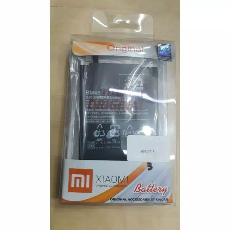 Batrai BATRE BATERAY XIAOMI REDMI NOT 3 ORIGINAL