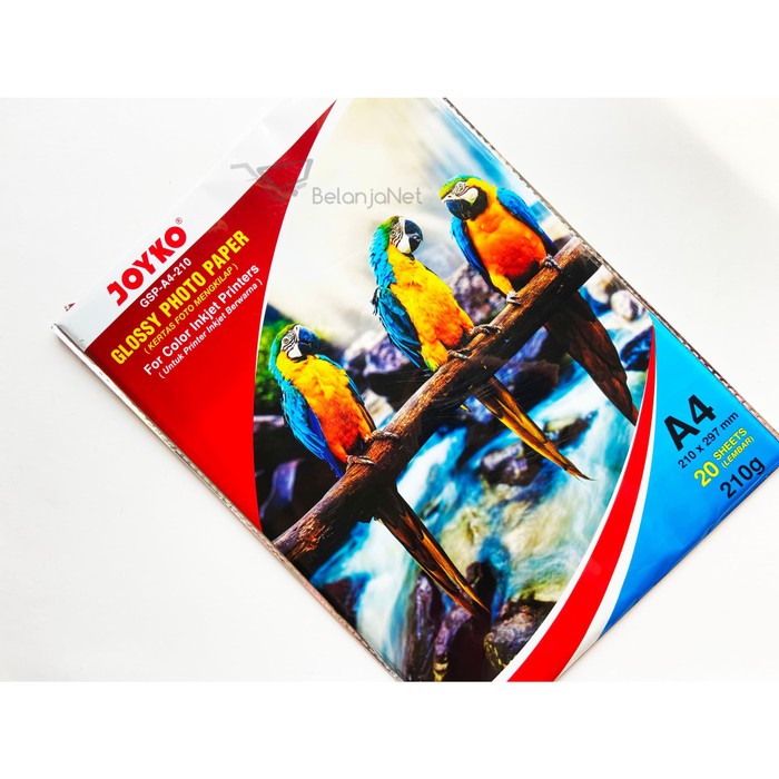 Glossy Photo Paper | Kertas Foto Mengkilap Joyko GSP A4 210 20 Lbr