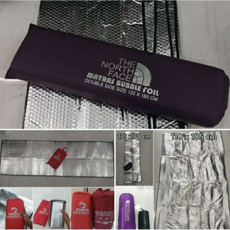 Matras tenda Alumunium Foil Single Side Tikar Camping Hangat Anti Dingin