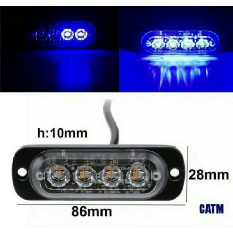 LAMPU STROBO EMERGENCY FEDERAL SIGNAL SLIM GRILL